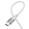 Кабель HOCO Spirit Type-C transparent charging data cable U129 |1.2m, 3A| black