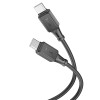 Кабель HOCO Type-C to Type-C Assistant  silicone charging data cable X101 |1m, 60W/3A| black