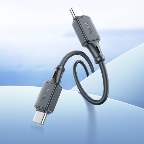 Кабель HOCO Type-C to Type-C Assistant  silicone charging data cable X101 |1m, 60W/3A| black