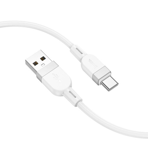 Кабель HOCO Type-C Energy silicone charging data cable X109 |1m, 3A| white