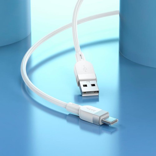 Кабель HOCO Type-C Energy silicone charging data cable X109 |1m, 3A| white