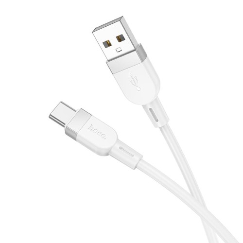 Кабель HOCO Type-C Energy silicone charging data cable X109 |1m, 3A| white