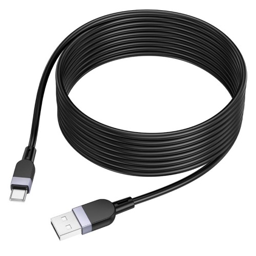Кабель HOCO Type-C Energy silicone charging data cable X109 |3m, 3A| black