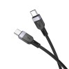 Кабель HOCO Type-C to Type-C Energy silicone charging data cable X109 |1m, 60W| black