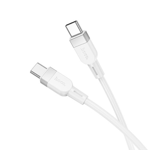 Кабель HOCO Type-C to Type-C Energy silicone charging data cable X109 |1m, 60W| white