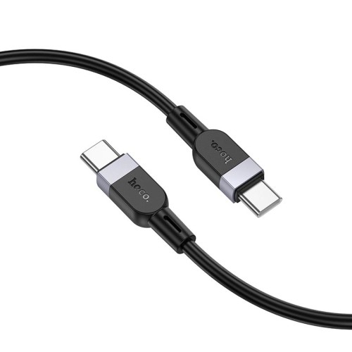Кабель HOCO Type-C to Type-C Energy silicone charging data cable X109 |2m, 60W| black