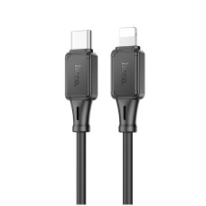 Кабель HOCO Type-C to Lightning Assistant PD silicone charging data cable X101 |1m, 27W| black