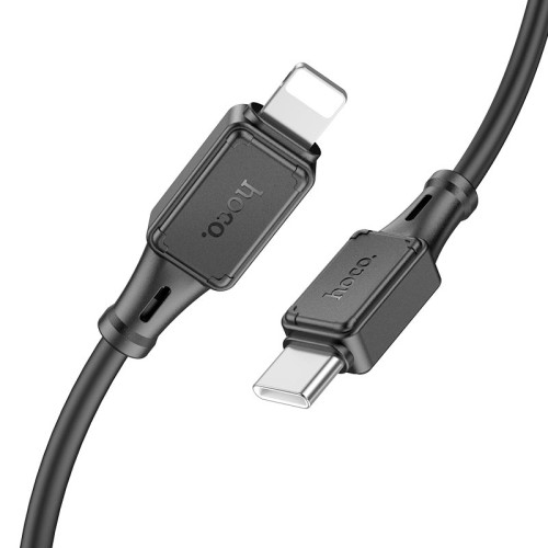 Кабель HOCO Type-C to Lightning Assistant PD silicone charging data cable X101 |1m, 27W| black