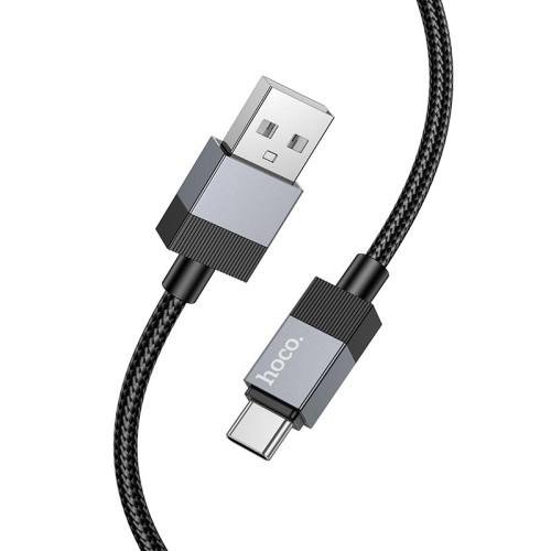 Кабель HOCO Type-C Honorific charging data cable X110 |1m, 3A| black