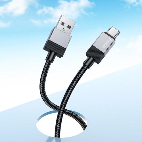 Кабель HOCO Type-C Honorific charging data cable X110 |1m, 3A| black