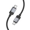 Кабель HOCO Type-C to Type-C Honorific charging data cable X110 |1m, 60W| black