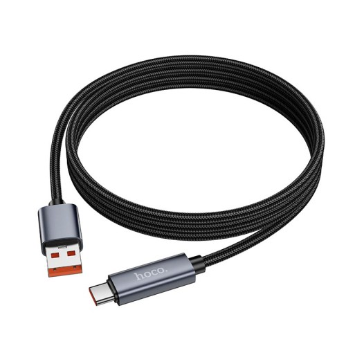 Кабель HOCO Type-C Favor 5A charging data cable with display X112 |1m, 5A| black