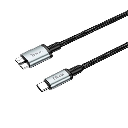 Кабель HOCO Type-C to Micro USB 3.0 excellent speed cable US10 |0.5m, 5Gbps| black