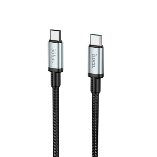 Кабель HOCO Type-C to Type-C USB 3.0 excellent speed cable US10 |0.5m, 3A, 5Gbps| black