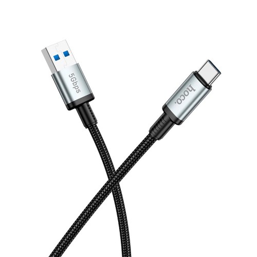 Кабель HOCO USB to Type-C USB 3.0 excellent speed cable US10 |0.5m, 3A, 5Gbps| black
