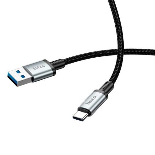 Кабель HOCO USB to Type-C USB 3.0 excellent speed cable US10 |0.5m, 3A, 5Gbps| black