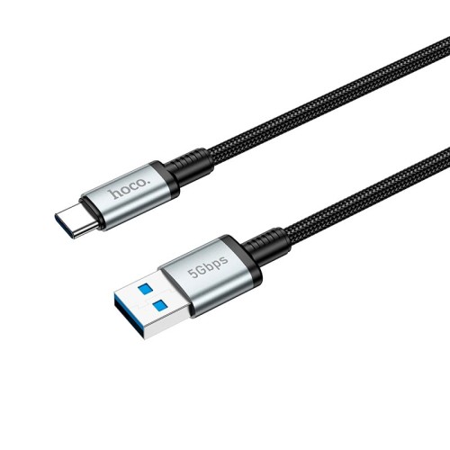 Кабель HOCO USB to Type-C USB 3.0 excellent speed cable US10 |0.5m, 3A, 5Gbps| black