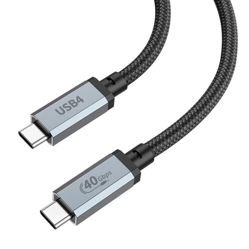 Кабель HOCO USB4 HD high speed data cable US05 |1m, 100W/5A, 8k| black