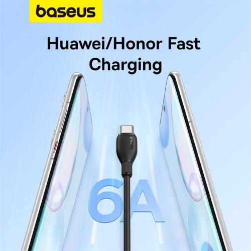 Кабель Baseus Type-C Pudding Series Fast Charging Cable |100W/6A, 2m| black