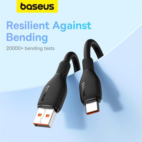 Кабель Baseus Type-C Pudding Series Fast Charging Cable |100W/6A, 2m| black