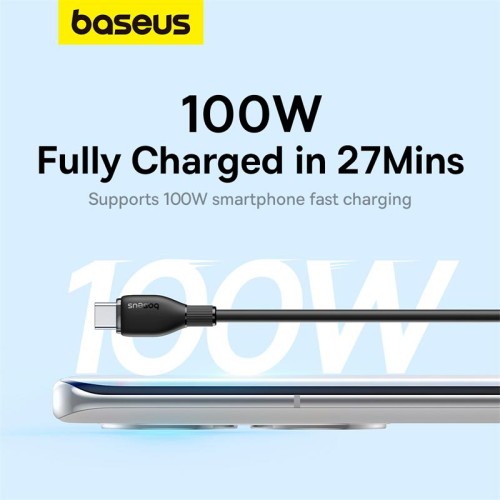 Кабель Baseus Type-C Pudding Series Fast Charging Cable |100W/6A, 2m| black