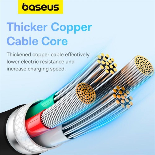 Кабель Baseus Type-C Pudding Series Fast Charging Cable |100W/6A, 2m| black