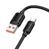Кабель HOCO Type-C Surpass fast charging data cable X115 |1m, 100W/5A| black
