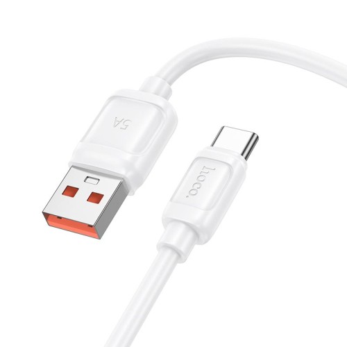 Кабель HOCO Type-C Surpass fast charging data cable X115 |1m, 100W/5A| white