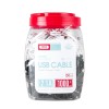 Кабель XO Type-C Bell usb cable (50 pcs/Bottle) NB103 |1m, 2.1A| black-white