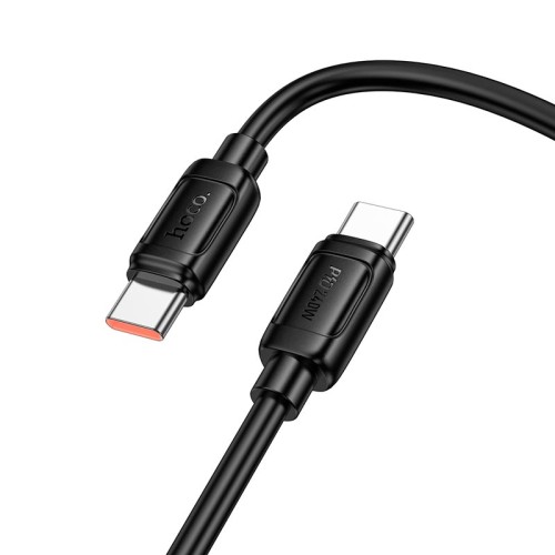 Кабель HOCO Type-C to Type-C Surpass fast charging data cable X115 |1m, 240W/5A| black