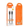 Кабель HOCO Type-C to Type-C Surpass fast charging data cable X115 |1m, 240W/5A| black