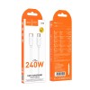 Кабель HOCO Type-C to Type-C Surpass fast charging data cable X115 |1m, 240W/5A| black