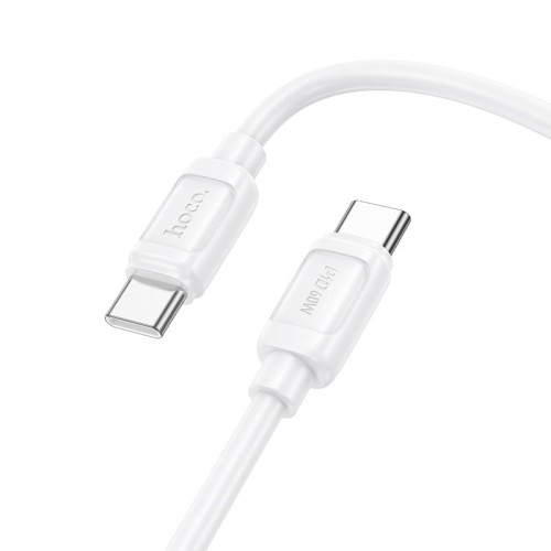 Кабель HOCO Type-C to Type-C Surpass  charging data cable X115 |1m, 60W/3A| white