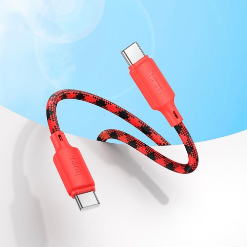 Кабель HOCO Type-C to Type-C Meridian charging data cable X116 1m, 60W/3A| purple