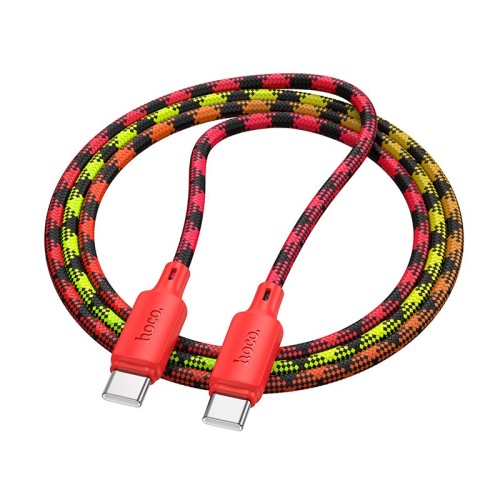 Кабель HOCO Type-C to Type-C Meridian charging data cable X116 1m, 60W/3A| red