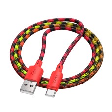 Кабель HOCO Type-C Meridian charging data cable X116 |1m, 3A| red