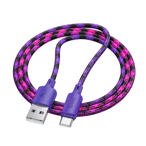 Кабель HOCO Type-C Meridian charging data cable X116 |1m, 3A| red