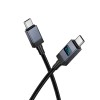 Кабель HOCO Type-C to Type-C Generous charging data cable with display X118 |1m, 60W| black