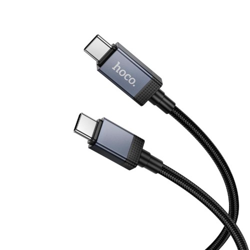 Кабель HOCO Type-C to Type-C Generous charging data cable with display X118 |1m, 60W| black