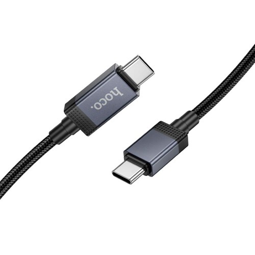 Кабель HOCO Type-C to Type-C Generous charging data cable with display X118 |1m, 60W| black