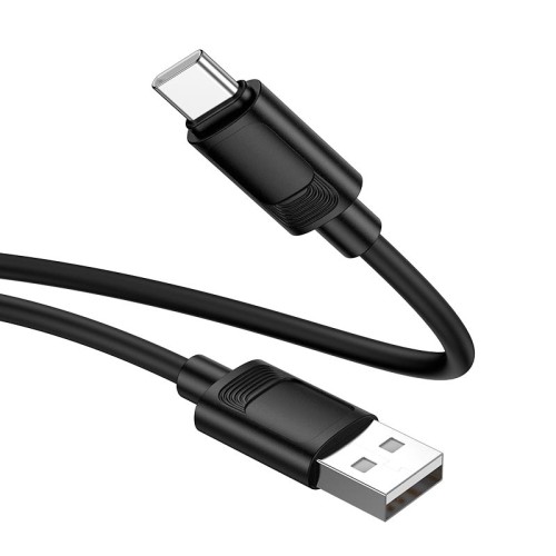 Кабель HOCO Type-C Benefit silicone charging data cable X122 |1m, 3A| black