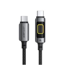 Кабель ACEFAST USB-C to USB-C fantasy color series braided Charging data cable C21-03 |1.2m, 60W/3A| black