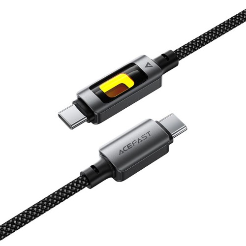 Кабель ACEFAST USB-C to USB-C fantasy color series braided Charging data cable C21-03 |1.2m, 60W/3A| black