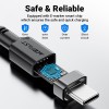 Кабель ACEFAST USB-C to USB-C spring charging data cable C14-03 |1.2m, 60W/3A| black