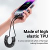 Кабель ACEFAST USB-A to USB-C spring charging data cable C14-04 |1.2m, 3A| black