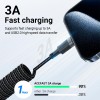 Кабель ACEFAST USB-A to USB-C spring charging data cable C14-04 |1.2m, 3A| black