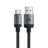 Кабель ACEFAST USB-A to USB-C aluminum alloy charging data cable C20-04 |1.2m, 3A| black