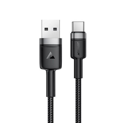 Кабель ACEFAST USB-A to USB-C aluminum alloy charging data cable C22-04 |1.2m, 3A| black