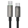 Кабель ACEFAST USB-C to USB-C intelligent power-off charging data cable C23-03 |1.2m, 60W/3A| black