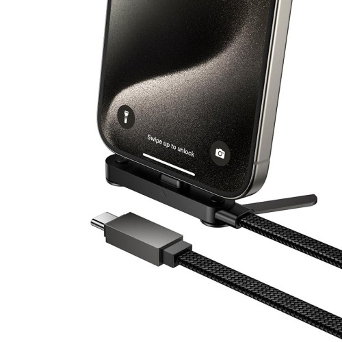 Кабель HOCO C to C Exquisite bracket charging data cable U150 |1.2m, 60W/3A| black